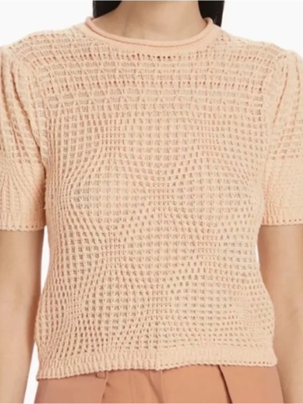 Ulla Johnson Crème 100% Cotton Knit Capri Top